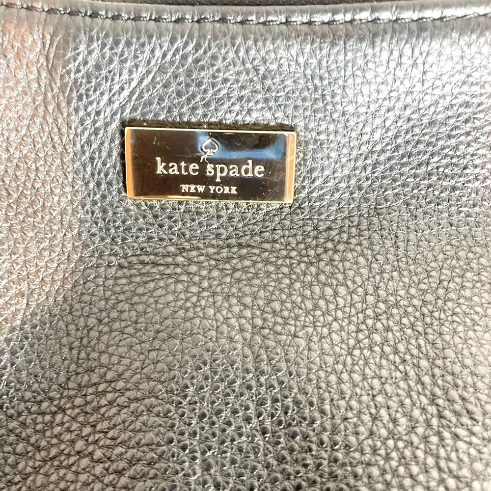 Kate Spade New York Black Pebbled 100% Cow Leather Hobo Shoulder Bag Old Money - Picture 5 of 15